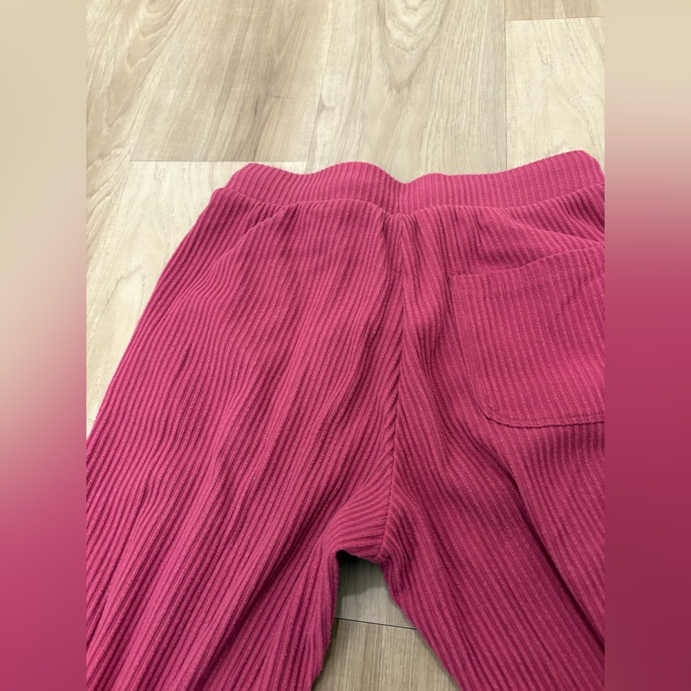 ALO Yoga Ribbed Track Joggers in Pink - Picture 13 of 13